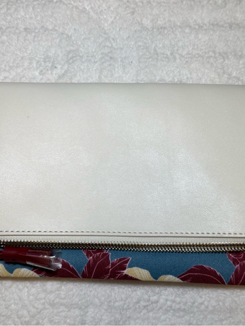 Rachel Pally Floral Canvas Zip Pouch - Teal, Yellow & Burgundy - Picture 8 of 10